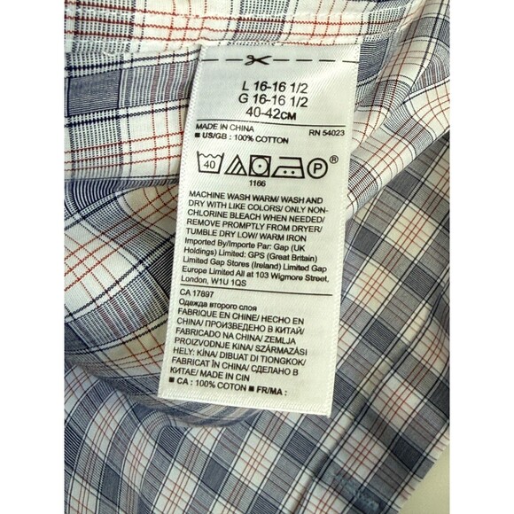 Banana Republic Men's Non-Iron Plaid Slim Fit Button Down Shirt Long Sleeves - Picture 6 of 9